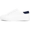 imageNautica Womens LaceUp Fashion Sneakers  LowTop Casual Walking ampamp Tennis Shoes with Platform or Regular HeelVincawhite Navy