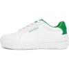 imageNautica Womens LaceUp Fashion Sneakers  LowTop Casual Walking ampamp Tennis Shoes with Platform or Regular HeelWhite Greensendera