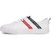 imageNautica Womens LaceUp Fashion Sneakers  LowTop Casual Walking ampamp Tennis Shoes with Platform or Regular HeelWhite Red Navykirsi