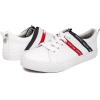 imageNautica Womens LaceUp Fashion Sneakers  LowTop Casual Walking ampamp Tennis Shoes with Platform or Regular HeelWhite Red Navykirsi
