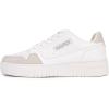 imageNautica Womens LaceUp Fashion Sneakers  LowTop Casual Walking ampamp Tennis Shoes with Platform or Regular HeelWhite Sandmilagros