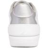 imageNautica Womens LaceUp Fashion Sneakers  LowTop Casual Walking ampamp Tennis Shoes with Platform or Regular HeelWhite Silversendera