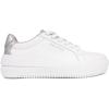 imageNautica Womens LaceUp Fashion Sneakers  LowTop Casual Walking ampamp Tennis Shoes with Platform or Regular HeelWhite Silversendera