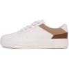 imageNautica Womens LaceUp Fashion Sneakers  LowTop Casual Walking ampamp Tennis Shoes with Platform or Regular HeelWhite Taupe
