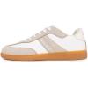 imageNautica Womens LaceUp Fashion Sneakers  LowTop Casual Walking ampamp Tennis Shoes with Platform or Regular HeelWhite Taupekeota