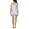 imageNautica Womens Short Pajama Set  Summer 2 Piece Lightweight Rayon Ruffle Tank with Shorts  Lounge and Sleep Sets for WomenBlue Stripe
