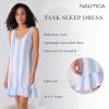 imageNautica Womens Sleeveless Nightgown  Summer Lightweight Tank Sleep Dress Chemise  Lounge and Sleepwear for WomenBlue Stripe