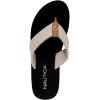 imageNautica Womens Thong Strap Sandal  Casual FlipFlop for Beach Pool and Everyday ComfortTan Stripe