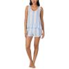 imageNautica Womens Short Pajama Set  Summer 2 Piece Lightweight Rayon Ruffle Tank with Shorts  Lounge and Sleep Sets for WomenBlue Stripe