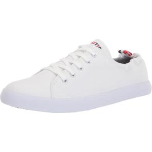 imageNautica Womens LaceUp Fashion Sneakers  LowTop Casual Walking ampamp Tennis Shoes with Platform or Regular HeelAkilawhite