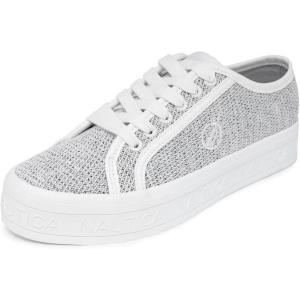 imageNautica Womens LaceUp Fashion Sneakers  LowTop Casual Walking ampamp Tennis Shoes with Platform or Regular HeelGreylancelot