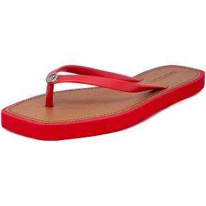 imageNautica Womens Thong Strap Sandal  Casual FlipFlop for Beach Pool and Everyday ComfortRedhollyhill