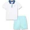 imageNautica Boys 2pc Polo Short SetBright WhiteGreen