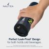 imageNautica Smart Coffee Tumbler Smart Water Bottle Stainless Steel Vacuum Insulated Water Bottle with Straw Lid LED Display Bottle Keeps Hot or Cold Sports Edition NAVY HARBOR 32 OZ