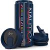 imageNautica Smart Coffee Tumbler Smart Water Bottle Stainless Steel Vacuum Insulated Water Bottle with Straw Lid LED Display Bottle Keeps Hot or Cold Sports Edition NAVY HARBOR 32 OZ