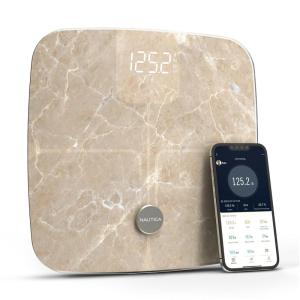imageNautica Body Tracker Digital Bathroom Scale BluetoothEnabled Smart Scale with BMI Body Fat Muscle Mass Tracking ampamp More Syncs with Smartphone App for Body Composition Tracking 440 LbsQuartz Stone