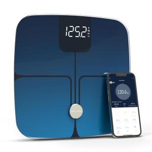 imageNautica Body Tracker Digital Bathroom Scale BluetoothEnabled Smart Scale with BMI Body Fat Muscle Mass Tracking ampamp More Syncs with Smartphone App for Body Composition Tracking 440 LbsNavy Blue