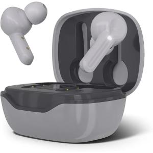 imageNautica T400 True Wireless Earbuds Bluetooth v51 TWS inEar Earphones with Builtin Mic Wireless Bluetooth Earbuds with Charging case Touch Control Ergonomic Design SweatProof USBC Gray