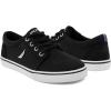 imageNautica Kids Boys LaceUp Fashion Sneakers LowTop Dress Shoes for Youth  Big KidLittle KidBlack Canvas
