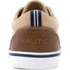 imageNautica Kids Boys LaceUp Fashion Sneakers LowTop Dress Shoes for Youth  Big KidLittle KidBoat House Brown