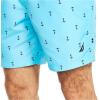 imageNautica Mens 8quot Anchor Print QuickDry SwimMirage Blue