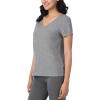 imageNautica Womens Sleep Shirt  Lightweight Breathable Pajama Top  Cotton Knit Jersey VNeck Sleepwear and LoungewearGrey