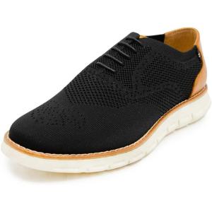 imageNautica Mens Knit Dress Oxford Dress Sneakers Breathable Stylish Lightweight ampamp Comfortable  Ideal for Business or WalkingBlack Knit 1