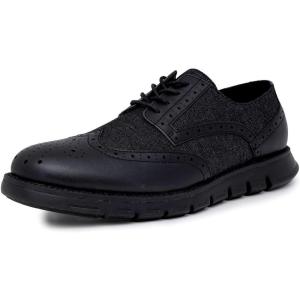 imageNautica Mens Knit Dress Oxford Dress Sneakers Breathable Stylish Lightweight ampamp Comfortable  Ideal for Business or WalkingDenim Black Smooth