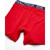 imageNautica Mens Cotton Stretch 4 Pack Boxer BriefBlackPeacoatNautica RedAlloy