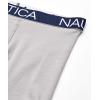 imageNautica Mens Cotton Stretch 4 Pack Boxer BriefBlackPeacoatNautica RedAlloy