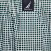 imageNautica Mens Cotton Woven 3 Pack BoxerGinghampeacoatHunter GreenWine