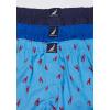 imageNautica Mens Cotton Woven 3 Pack BoxerSea CobaltPeacoatLobsteraero Blue