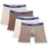 imageNautica Mens 4 Pack Heather Stretch Boxer BriefEspressoCoffeeTanOatmeal Heather
