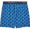 imageNautica Mens Classic Cotton Loose Knit BoxerMix Sail Printspinner Blue
