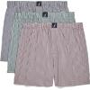imageNautica Mens Cotton Woven 3 Pack BoxerGinghampeacoatHunter GreenWine