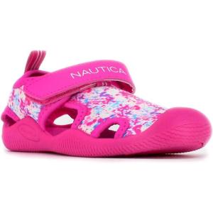 imageNautica Kids Protective Water ShoeClosedToe Sport Sandal Boy  Girl Big KidLittle KidToddlerBright Pink Paint Splash