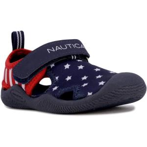 imageNautica Kids Protective Water ShoeClosedToe Sport Sandal Boy  Girl Big KidLittle KidToddlerStars and Stripes