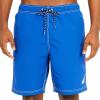 imageNautica Mens Solid Quick Dry Classic Logo Swim TrunkBright Cobalt