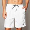imageNautica Mens Solid Quick Dry Classic Logo Swim TrunkBright White