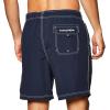 imageNautica Mens Solid Quick Dry Classic Logo Swim TrunkNavy