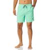 imageNautica Mens Solid Quick Dry Classic Logo Swim TrunkMint Spring Dark