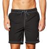 imageNautica Mens Solid Quick Dry Classic Logo Swim TrunkTrue Black