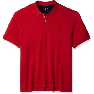 imageNautica Mens Big ampamp Tall Short Sleeve Stretch Solid Deck Polo ShirtClassic Red