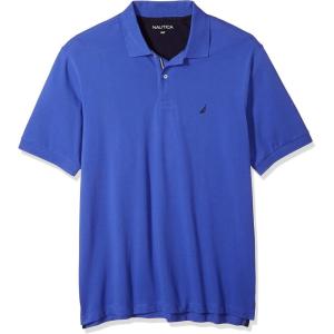 imageNautica Mens Big ampamp Tall Short Sleeve Stretch Solid Deck Polo ShirtCobalt Wave
