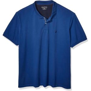 imageNautica Mens Big ampamp Tall Short Sleeve Stretch Solid Deck Polo ShirtEstate Blue