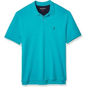 imageNautica Mens Big ampamp Tall Short Sleeve Stretch Solid Deck Polo ShirtGulf Coast Teal