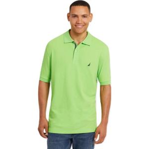 imageNautica Mens Big ampamp Tall Short Sleeve Stretch Solid Deck Polo ShirtLime Surf