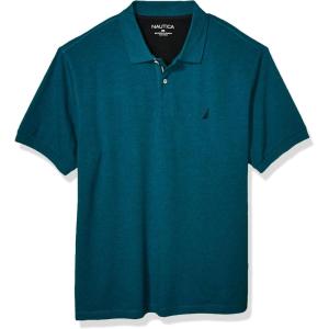 imageNautica Mens Big ampamp Tall Short Sleeve Stretch Solid Deck Polo ShirtOcean Depths Heather