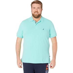 imageNautica Mens Big ampamp Tall Short Sleeve Stretch Solid Deck Polo ShirtPoolside Aqua