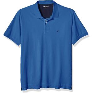 imageNautica Mens Big ampamp Tall Short Sleeve Stretch Solid Deck Polo ShirtSpinner Blue